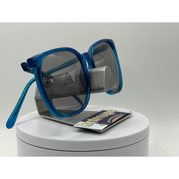 Vintage Oversize Sunglasses NOS Preppy Style Grey Sun Lens Aqua Frame 80s-90s main image 6